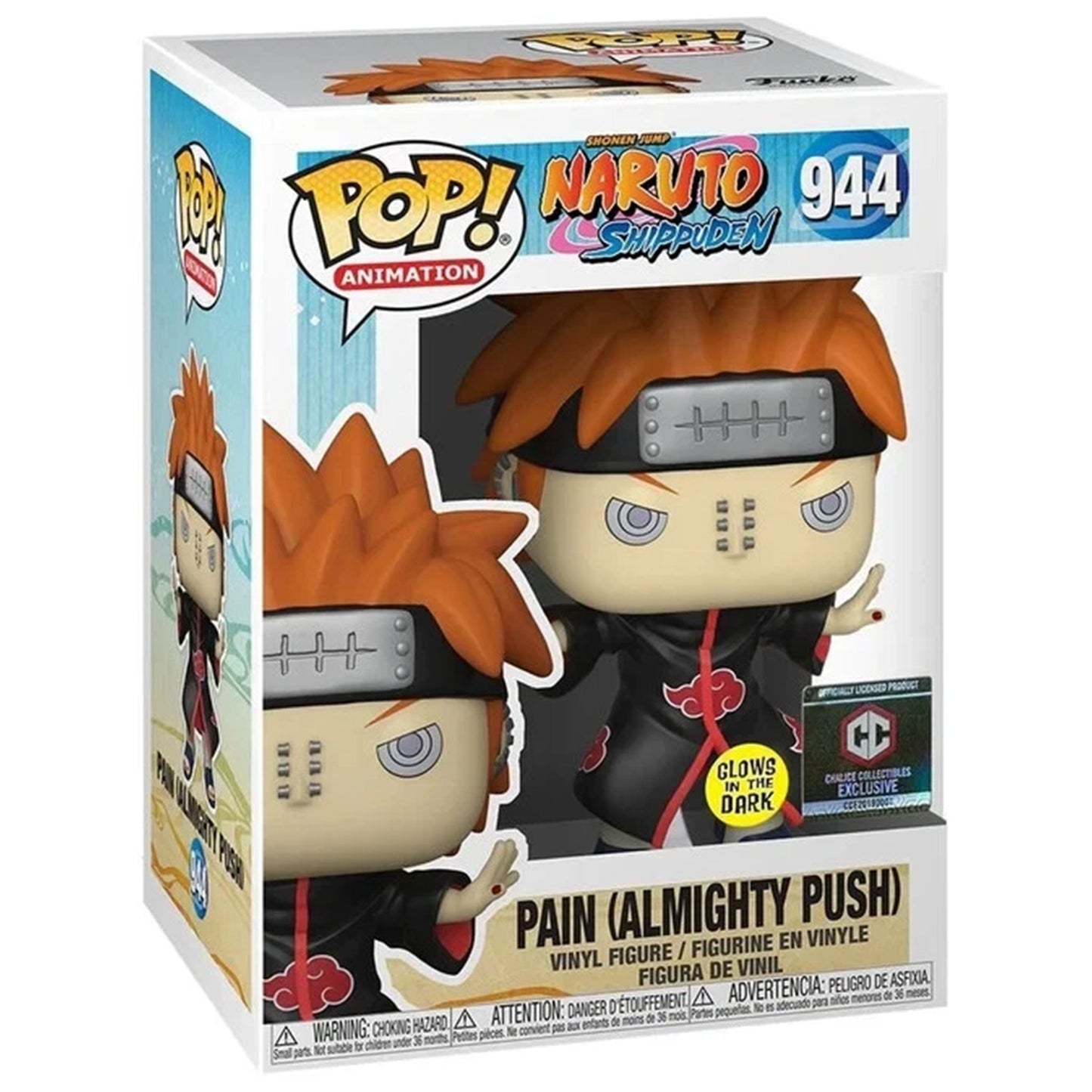 Funko POP! Pain (Almighty Push) Shonnen Jump Naruto Shippuden #944 [GITD] [Chalice Collectibles]