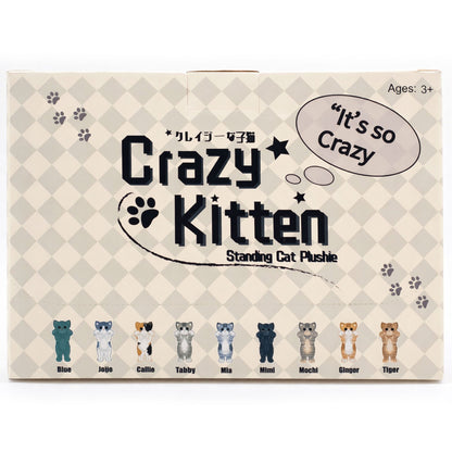 Crazy Kitten - Standing Cat Plush - Blind Keychain Box Japan (Sealed Case of 9)