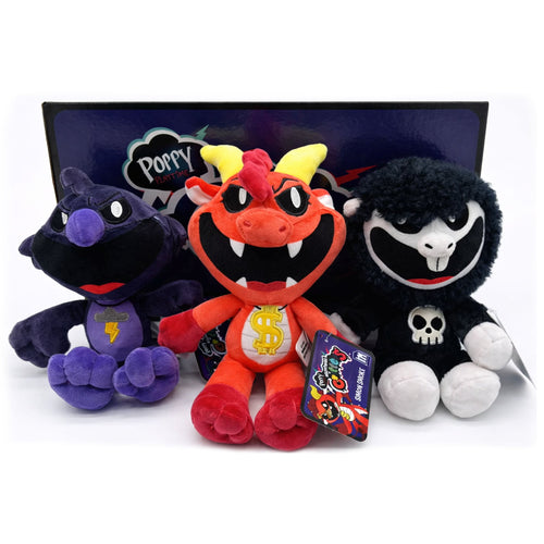 3x Baba Chops Poe Simon Smoke Poppy Playtime Nightmare Critters 8" Plush Set