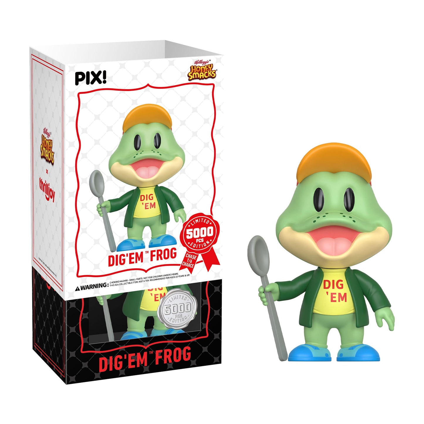 Thrilljoy PIX! Dig'Em Frog Honey Smacks LE 5000 (Sealed Case of 24)