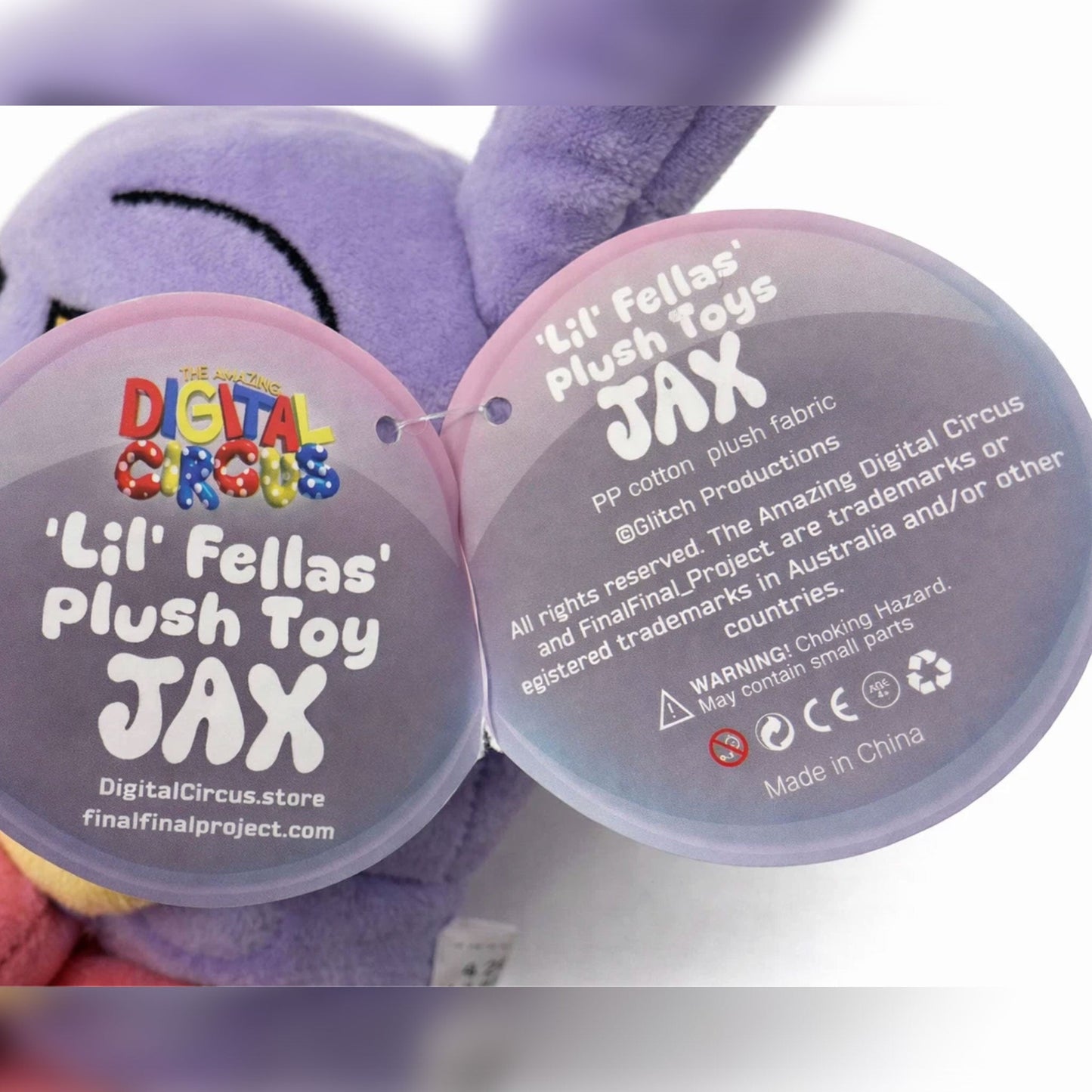 Amazing Digital Circus Jax Lil Fellas Glitch Official 8" Plush Authentic Tags