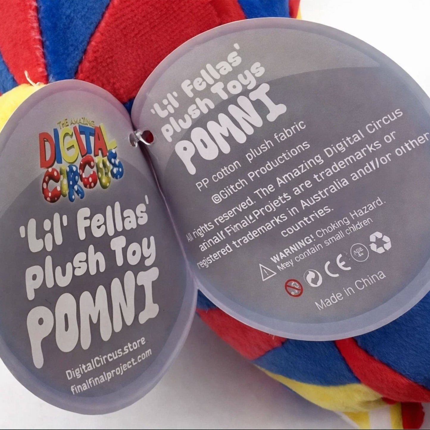 Amazing Digital Circus Pomni Lil Fellas Glitch Official 8" Plush Authentic Tags