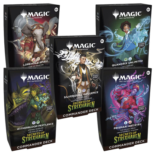 Magic the Gathering: Secrets of Strixhaven - Commander Deck Bundle Set of 5