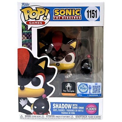 Funko POP! Shadow with Dark Chao Sonic The Hedgehog #1151 [Flocked] [Toy Temple Exclusive] [Special Edition]