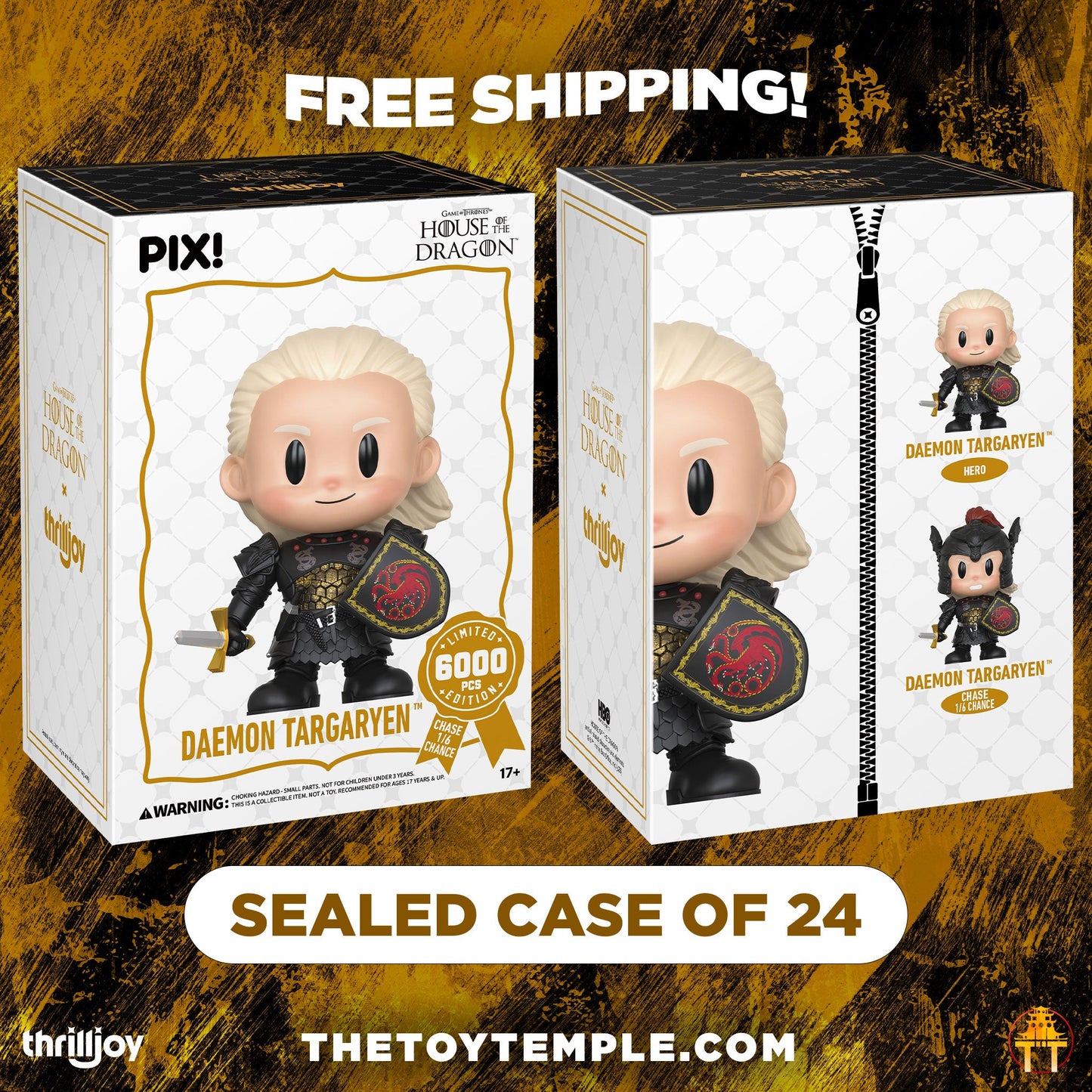 Thrilljoy PIX! Daemon Targaryen House of the Dragon LE 6000 (Sealed Case of 24)