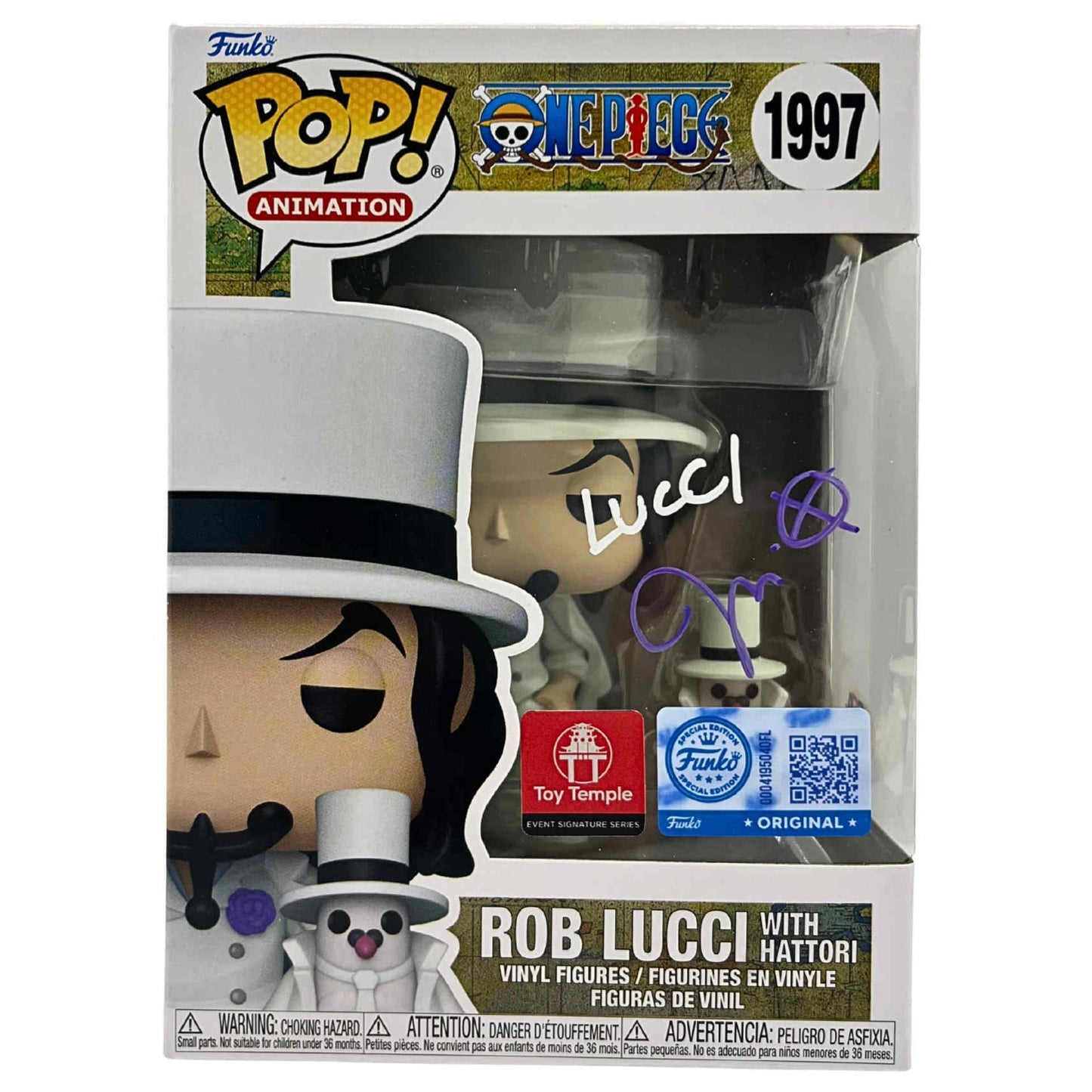 Funko POP! Rob Lucci with Hattori One Piece #1997 [Toy Temple Event Exclusive] [Funko Exclusive] [Autographed]